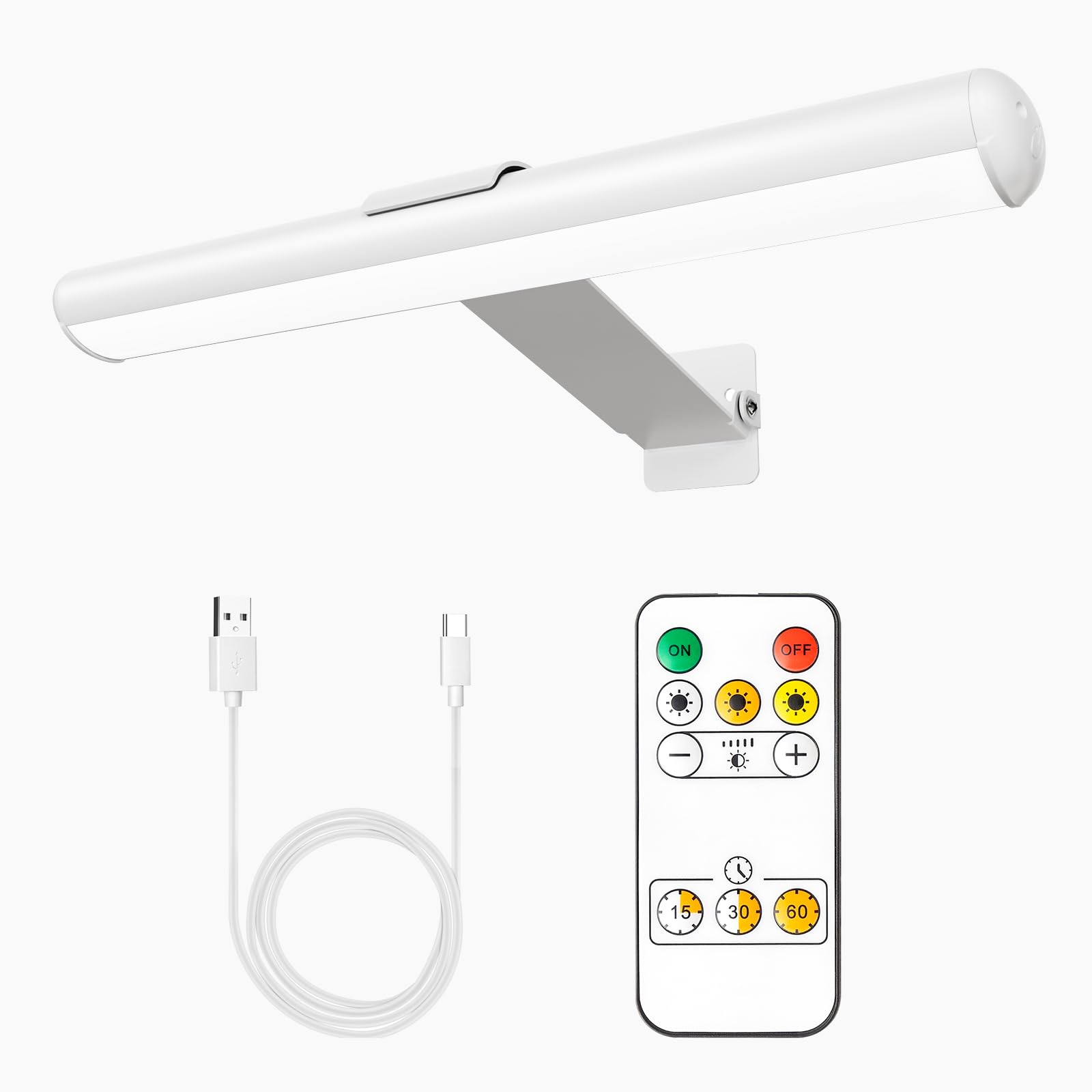 Swatia Picture Light, Rechargeable Wall Lights 4000m Ahbattery Powered Wall Light, suse forart Lighting for Paintings, Gallery W