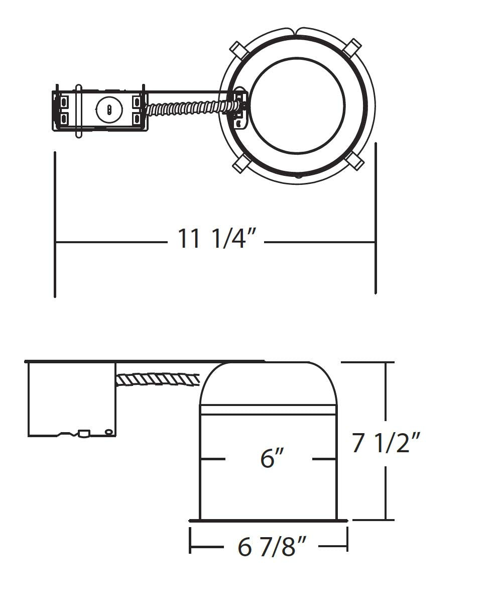 Nicor Lighting 6 Inch Housing For Remodel Applications, Airtight (17003Ar)