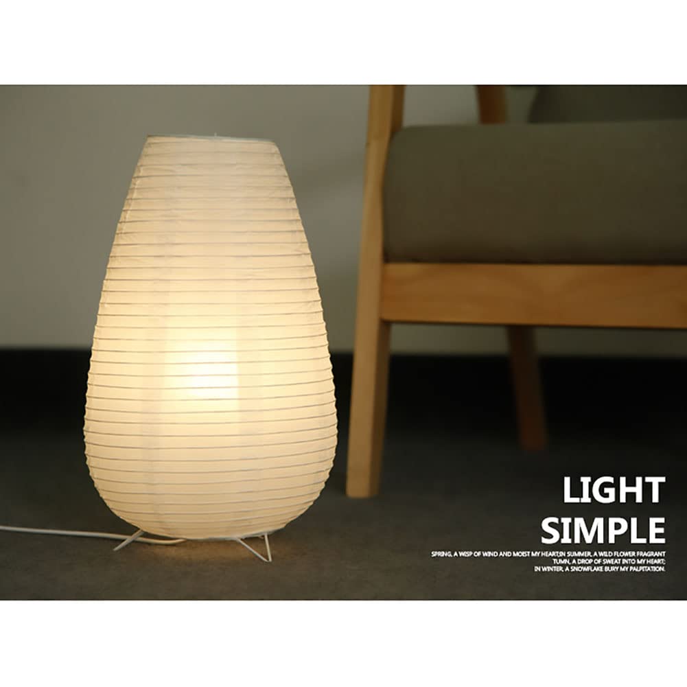 Yy Yearchy Table Lamp Paper Lamp Able Lamp Standing Lamps With Rice Paper Shade For Bedroom Livingroom(Long Type)