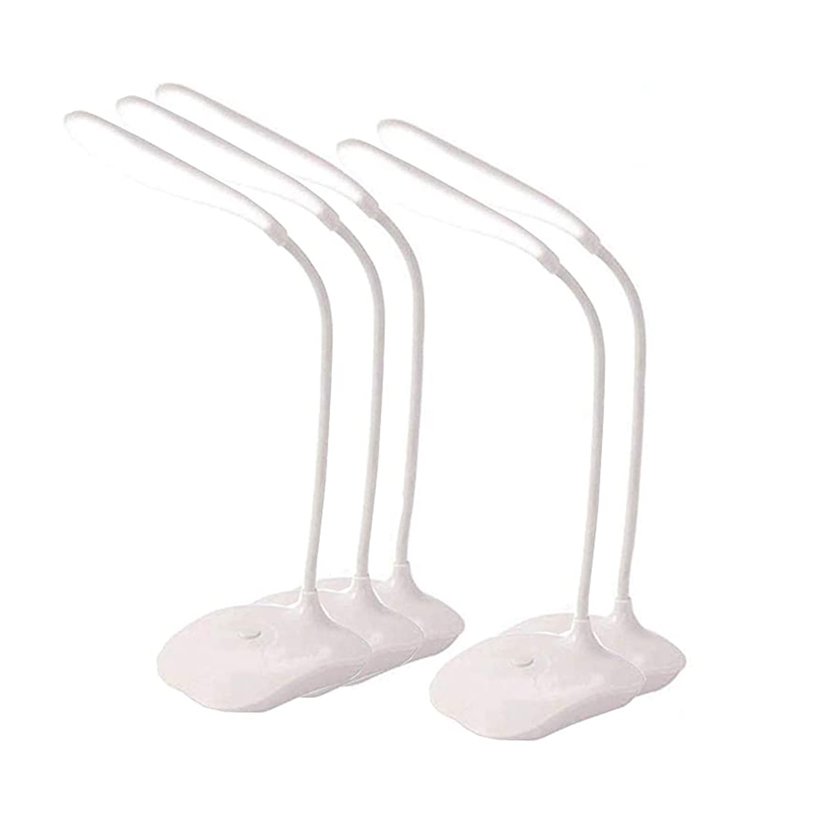 Sosee LED Table Lamp, Portable Eye-Protected Gooseneck, USB & Battery Powered, 5 Pack, Plastic