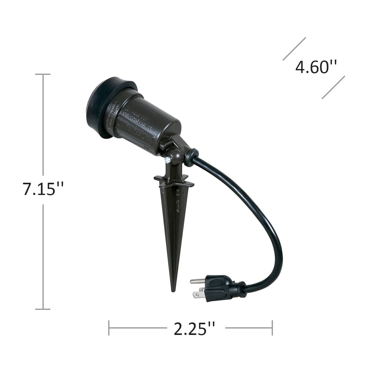 Hubbell-Bell SL101B Portable Spike Light, 75-150W, Bronze Finish, Die-Cast Material