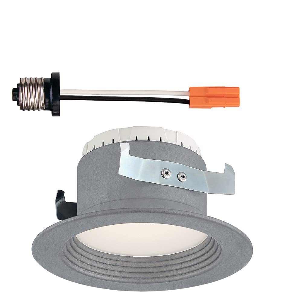Designers Fountain 4 Inch Dimmable Led Recessed Ceiling Light, Metal, Brushed Nickel, 610 Lumens, Model Evl4733Cbn30, 300