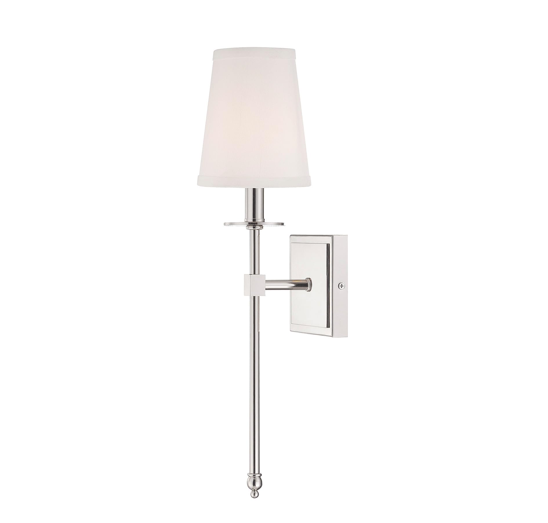 Savoy House Monroe 1-Light Sconce, Polished Nickel, Metal, 20"x5"x5", Model 9-302-1-109
