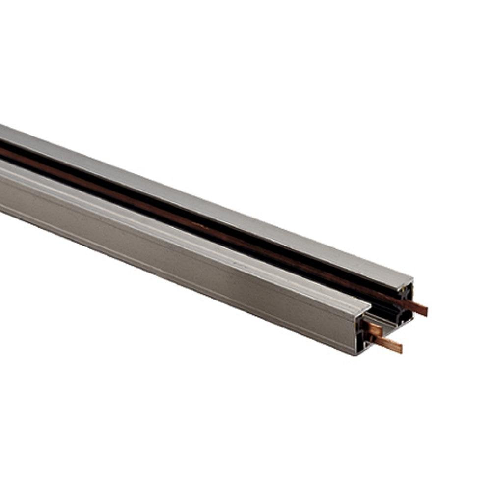 Jesco Lighting H-System 2Ft Satin Nickel Track With Glass For Modern Interiors