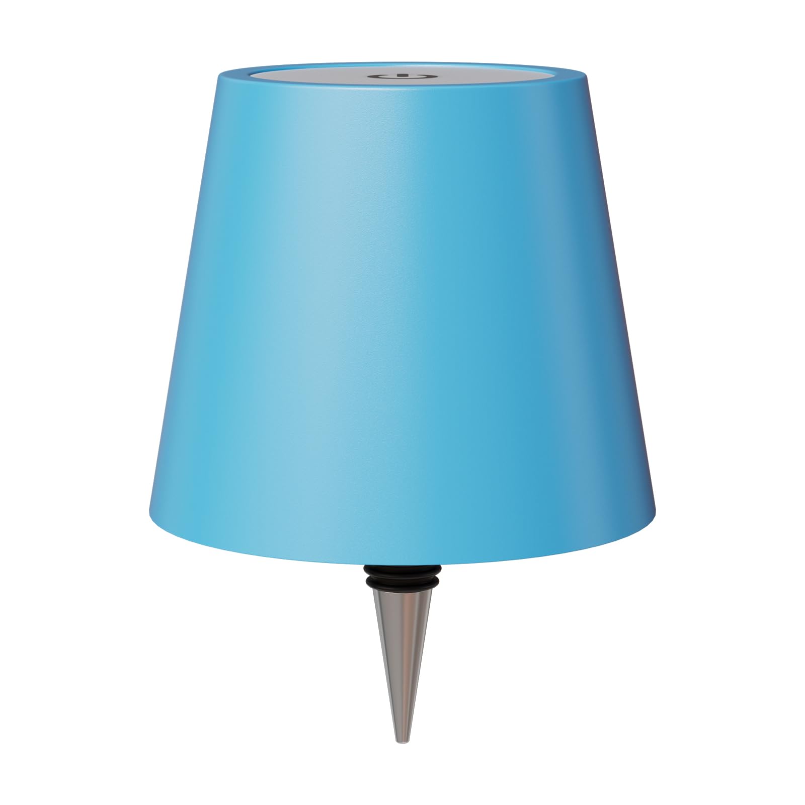 nulmvic Wireless Wine Bottle Lamp, Rechargeable LED with 3 Color Temperatures, Blue