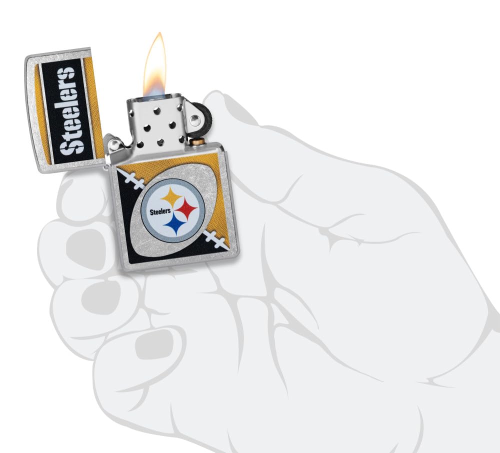Zippo Nfl Pittsburgh Steelers Street Chrome Pocket Lighter