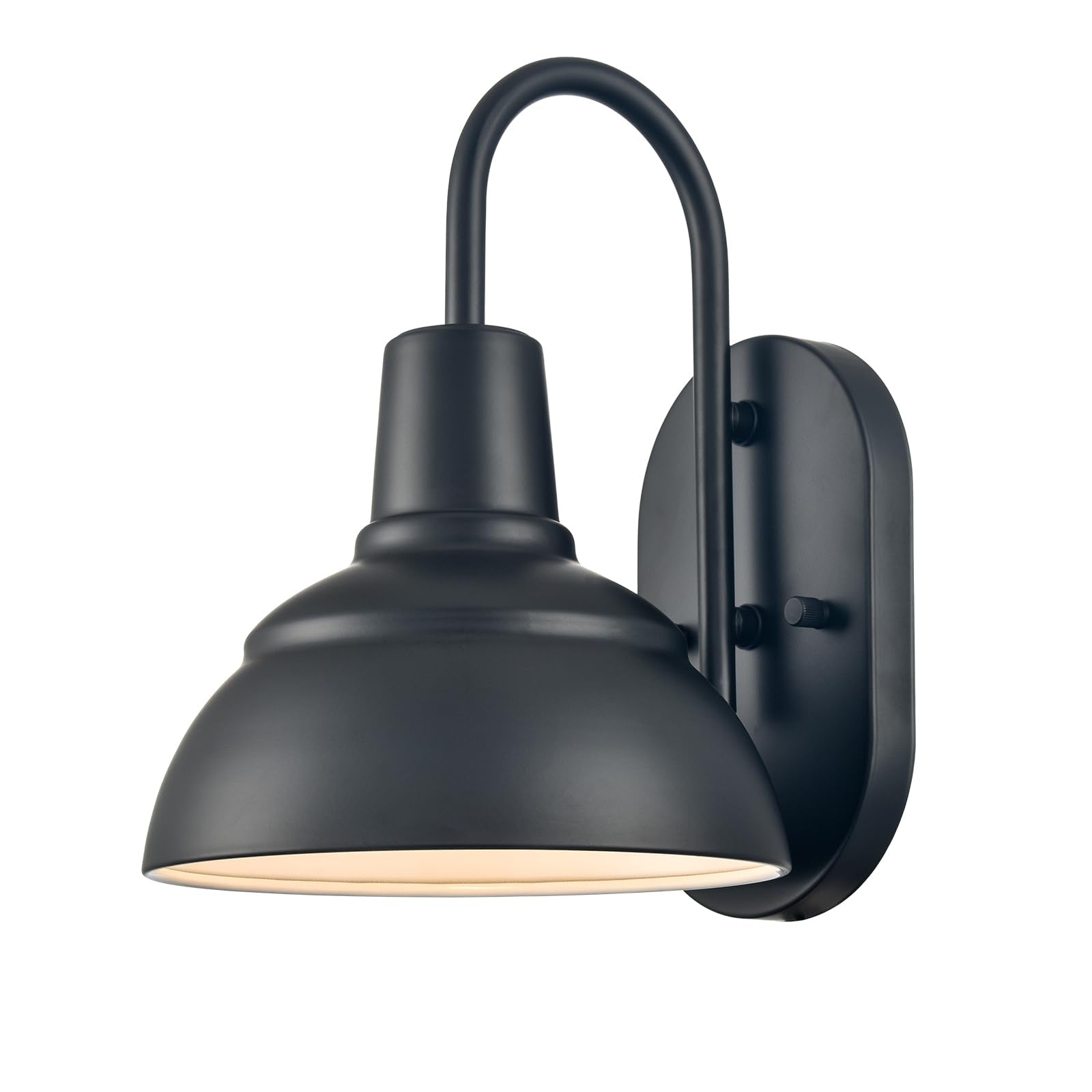 Moose Gooseneck Barn Light Fixture - Black Metal Outdoor Patio Light For Garage & Porch