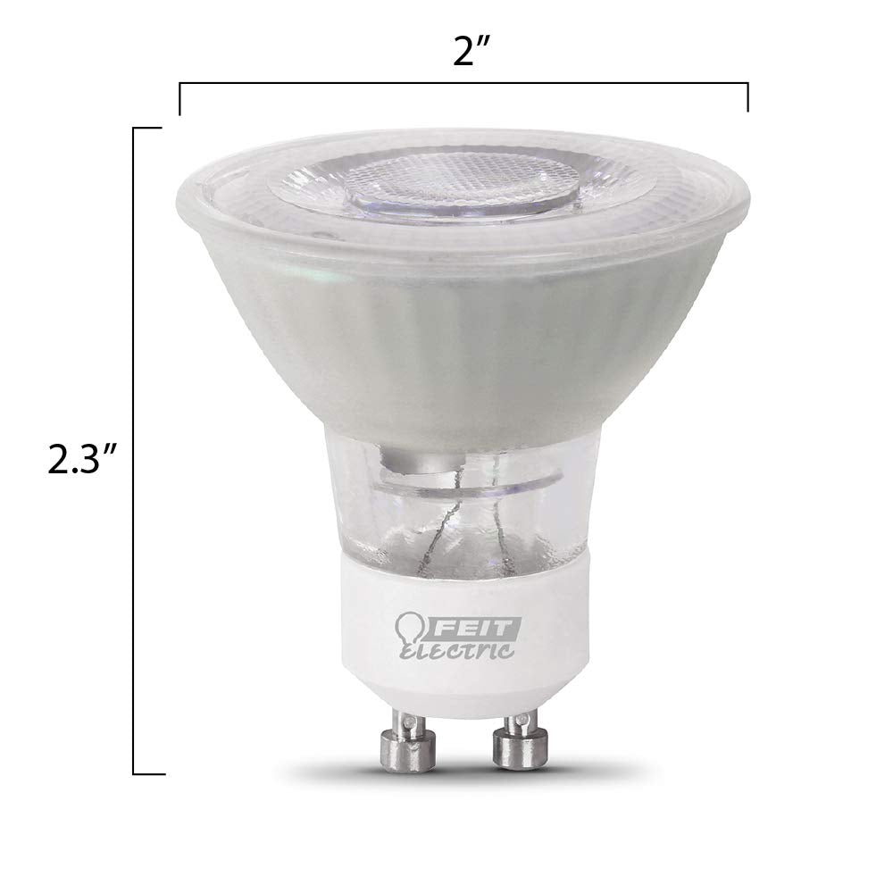 Feit Electric MR16 GU10 LED Bulbs, Dimmable, 50W Equivalent, 3000k Warm White, 6 Count, Model BPMR16IFGU500930CA/