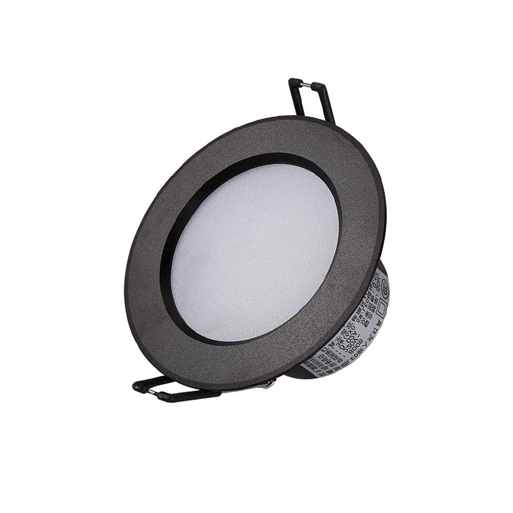 OZZKI Recessed LED 9W COB Recessed Black Ceiling Downlights Modern Round Embessed Aluminum Spotlights Indoor Energy Saving Comme