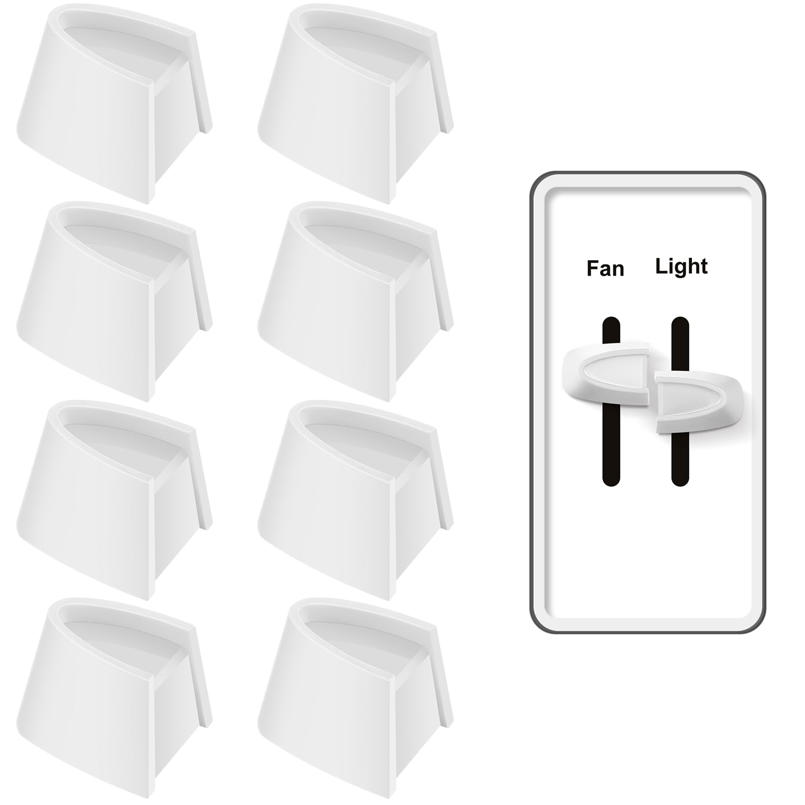 Hoolerry 8 Pcs Dimmer Switch Knob Dimmer Replacement Knob Compatible Replacement Set Of Two Split For Compatible With Lutron Sky