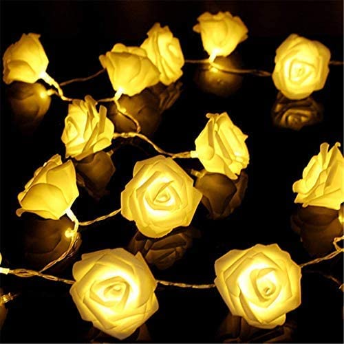 Ashtavinayak Store Rose Flowers String Lights Decorative Rose LED Lights Romantic Flower Roses Fairy Light for Diwali, Plastic L