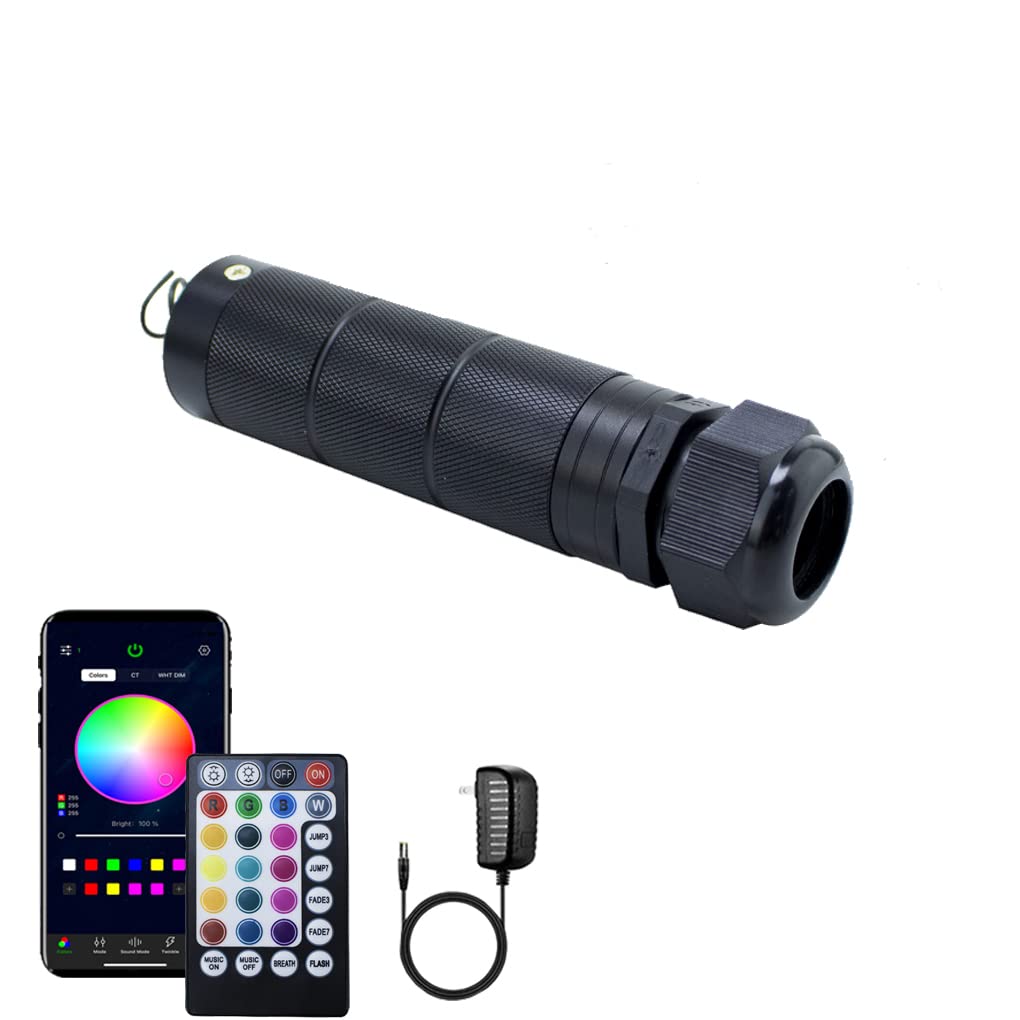 Azimom Bluetooth/Rf Control 6W Car Use Sound Activated Fiber Optic Light Box Engine Music Sensor Mode Rgbw Starlight Engine Driver For Car Indoor Star Lighting Decoration
