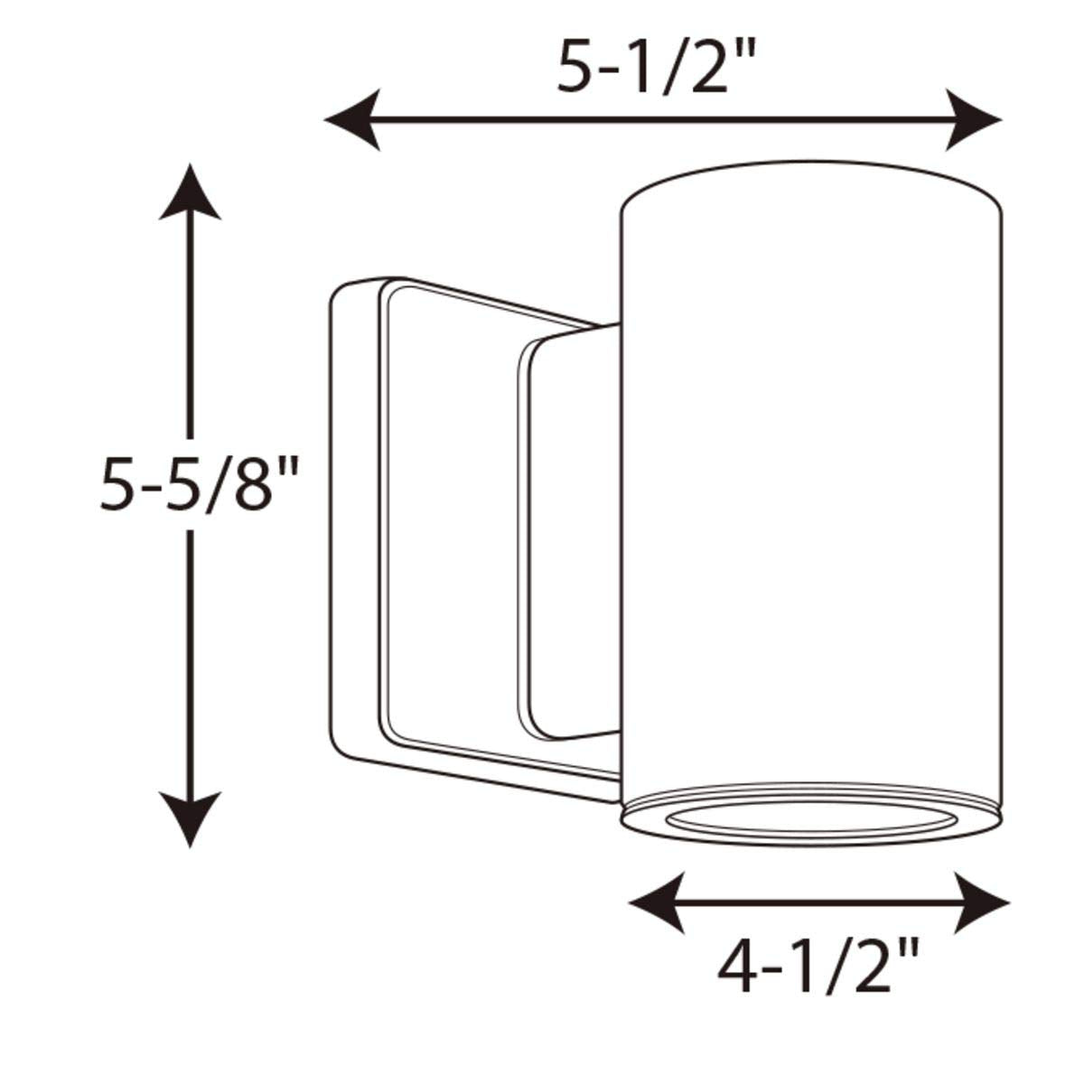 Progress Lighting 3" LED Outdoor Wall Lantern, 4.5" Diameter, White, Aluminum, Model P563000-030-30K