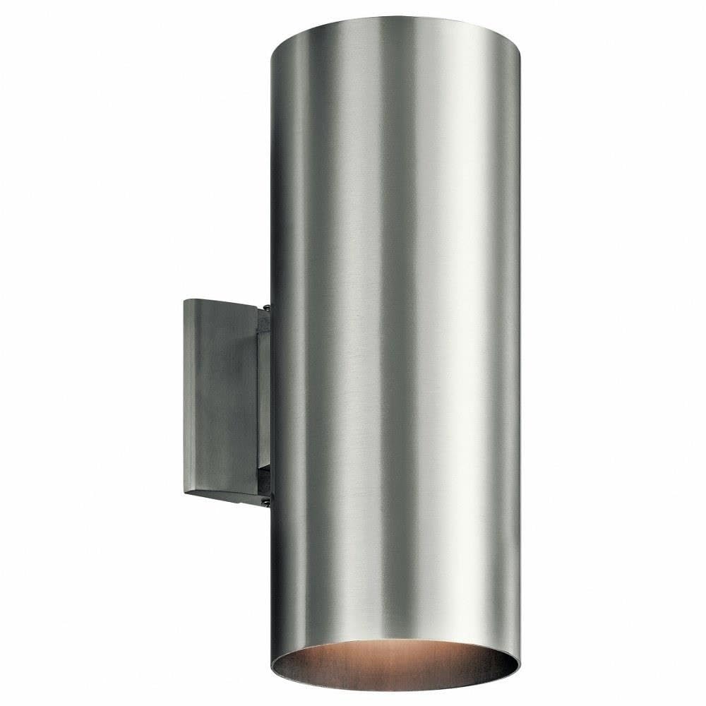 Kichler 9246Ba Two Light Indoor/Outdoor Wall Mount, Brushed Aluminum, 15''
