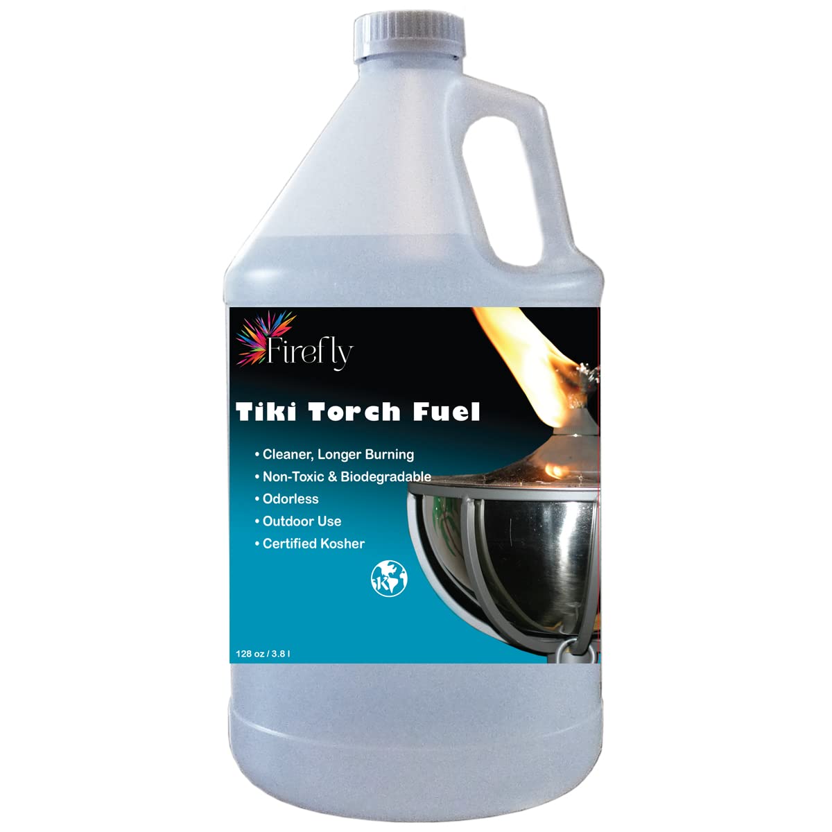 Firefly Tiki Fuel - Tiki Torch Fuel - Significantly Longer Burn - 1 Gallon