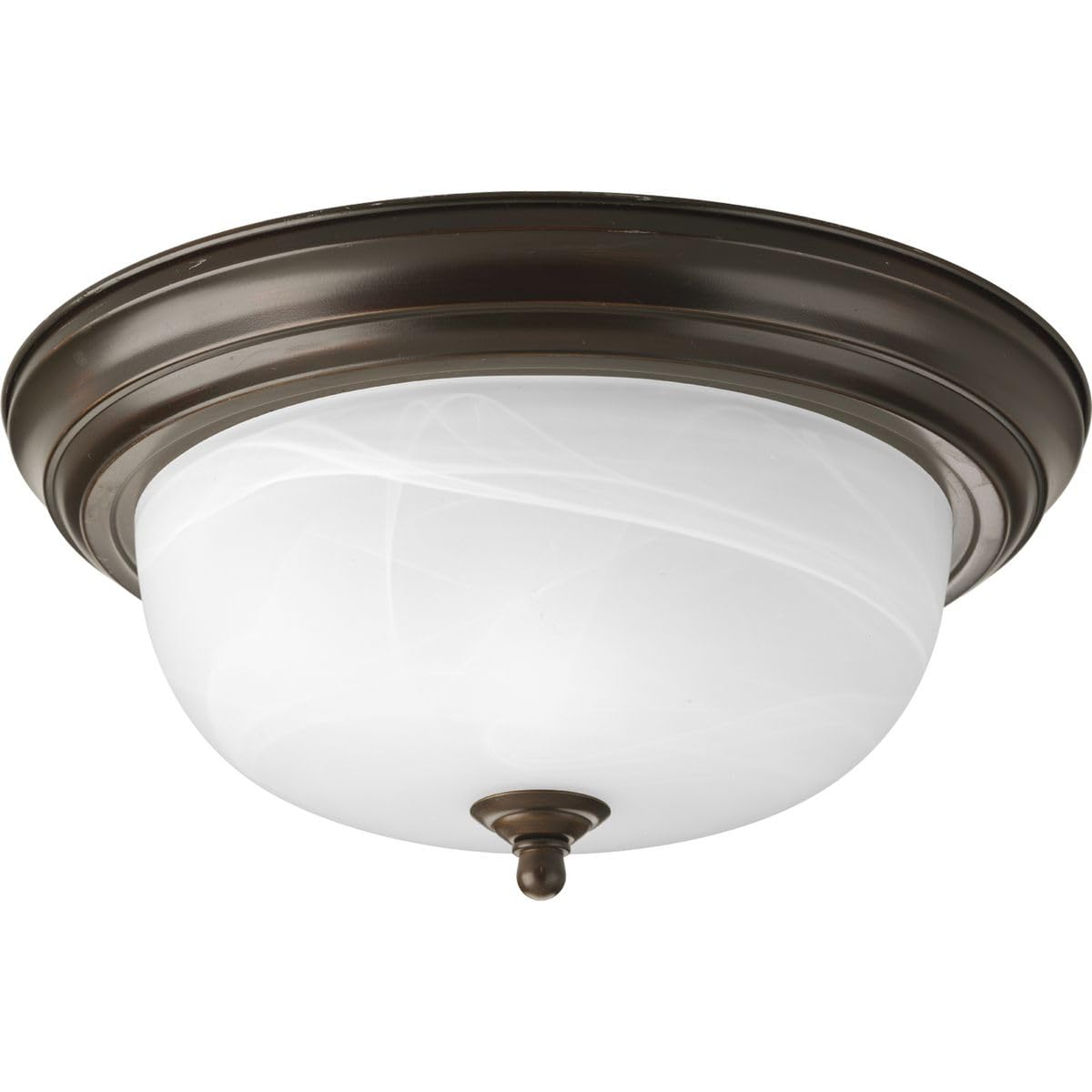 Two-Light Dome Glass 13-1/4'' Close-To-Ceiling