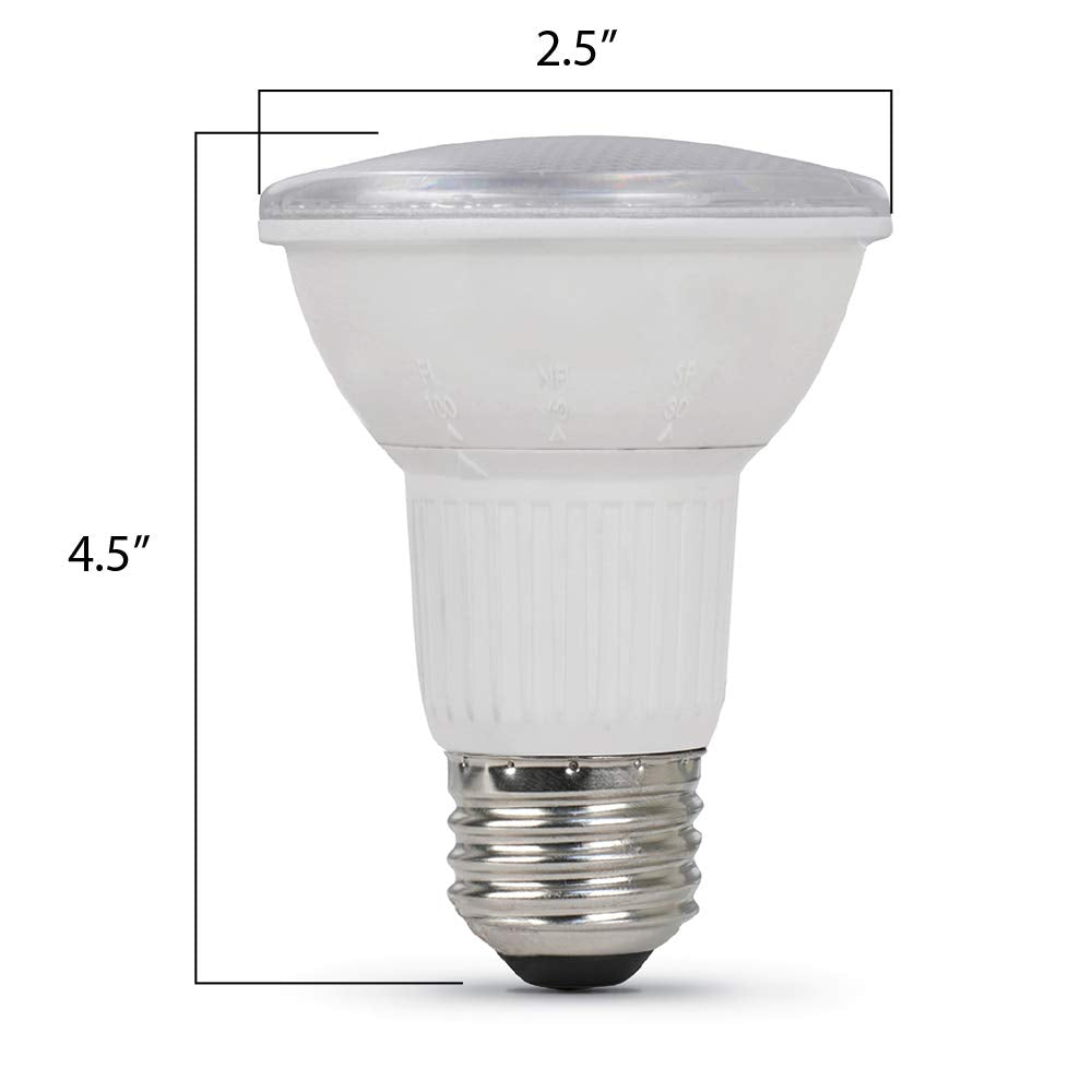 Feit Electric Par20 Led Light Bulb, 50W Equivalent, Dimmable Spotlight Bulb, 5000K Daylight White, E26 Base, 450 Lumens, 22-Year Lifetime, Beam Choice Led Track Light Bulb, Par20/Adj/950Ca