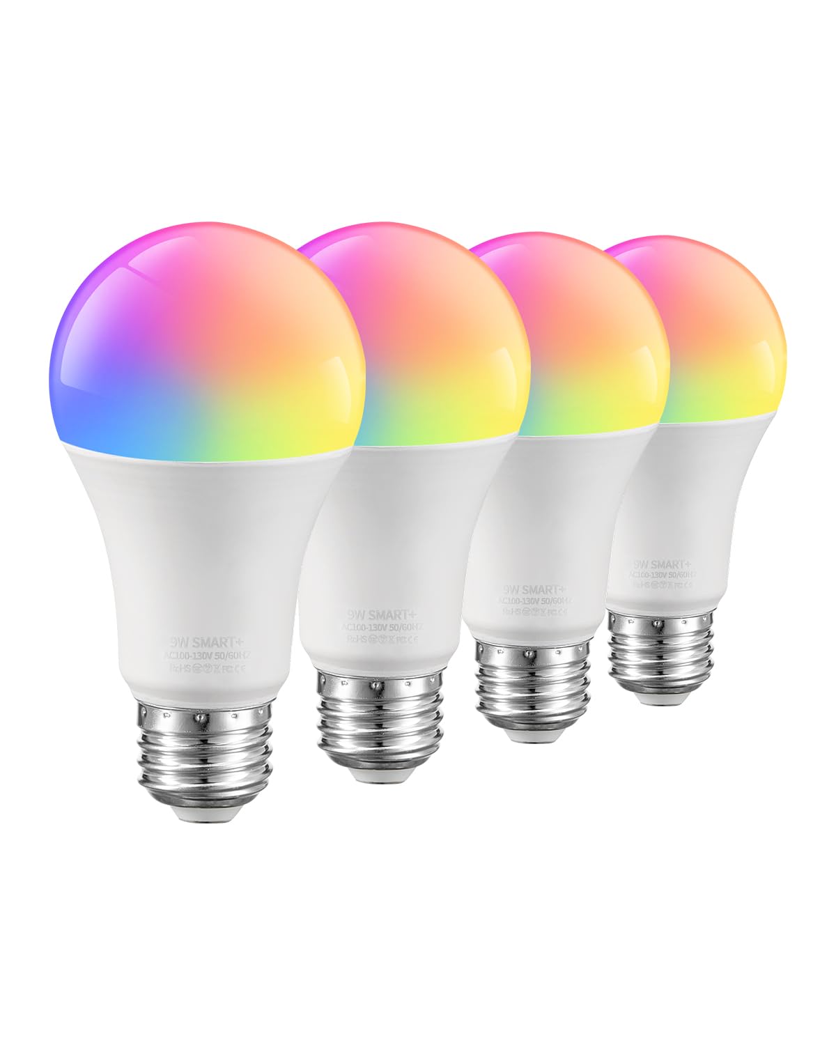 VEVOR Smart Light Bulbs, A19 E26 Smart Bulb That Work with Alexa & Google Assistant, WiFi & Bluetooth LED Light Bulbs with RGB C