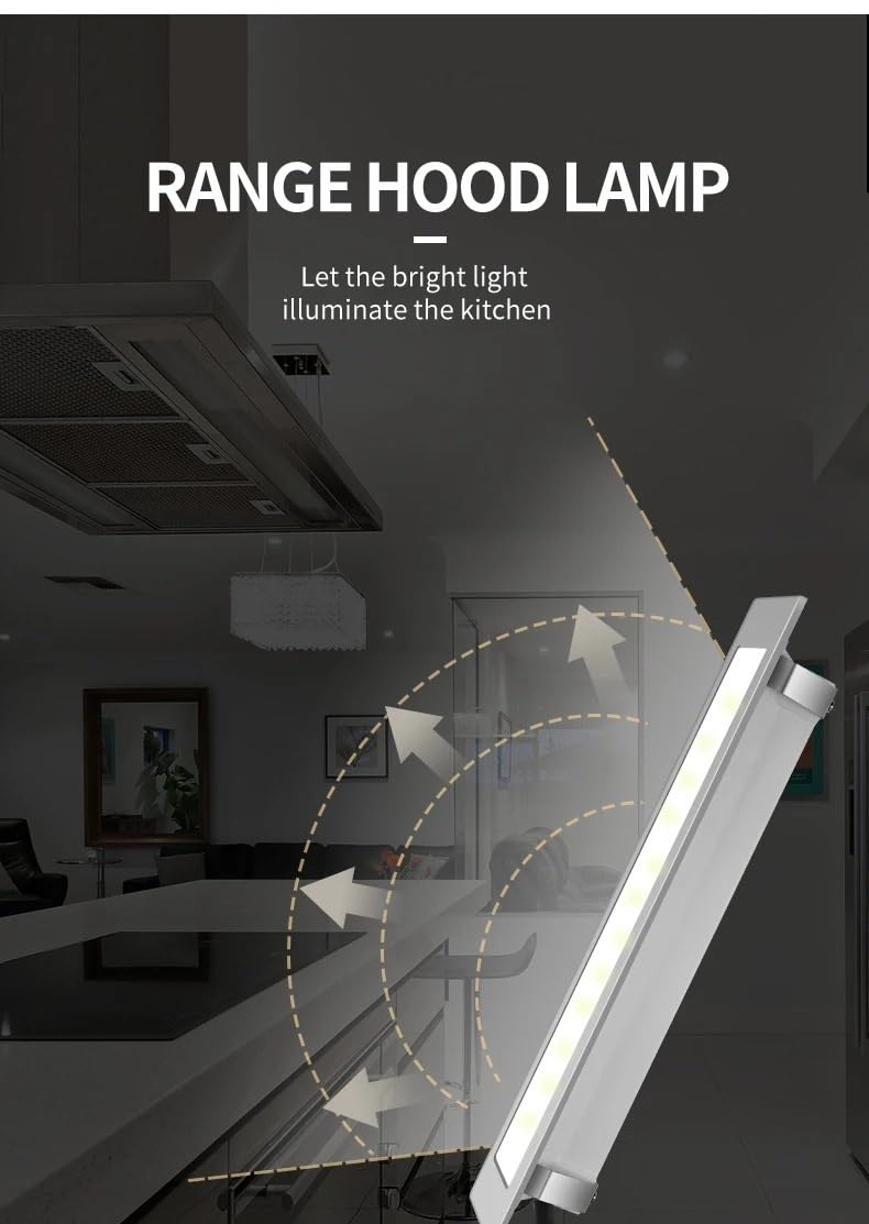 220V/ 12V AC/DC 2 Piece Rectangular Kitchen Cooker Light Bulb LED Rang Hood Light Exhaust Light LED Double Row LED Light with SM