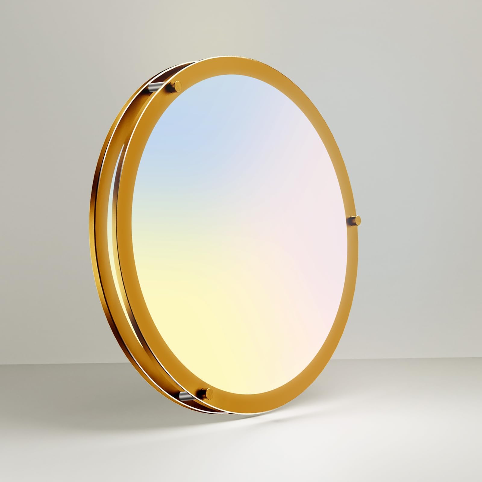 libtit 13 Inch Flush Mount Ceiling Light, Dimmable 3000K-6500K, Metal, Gold, 24W, Slim Design, 1 Pack