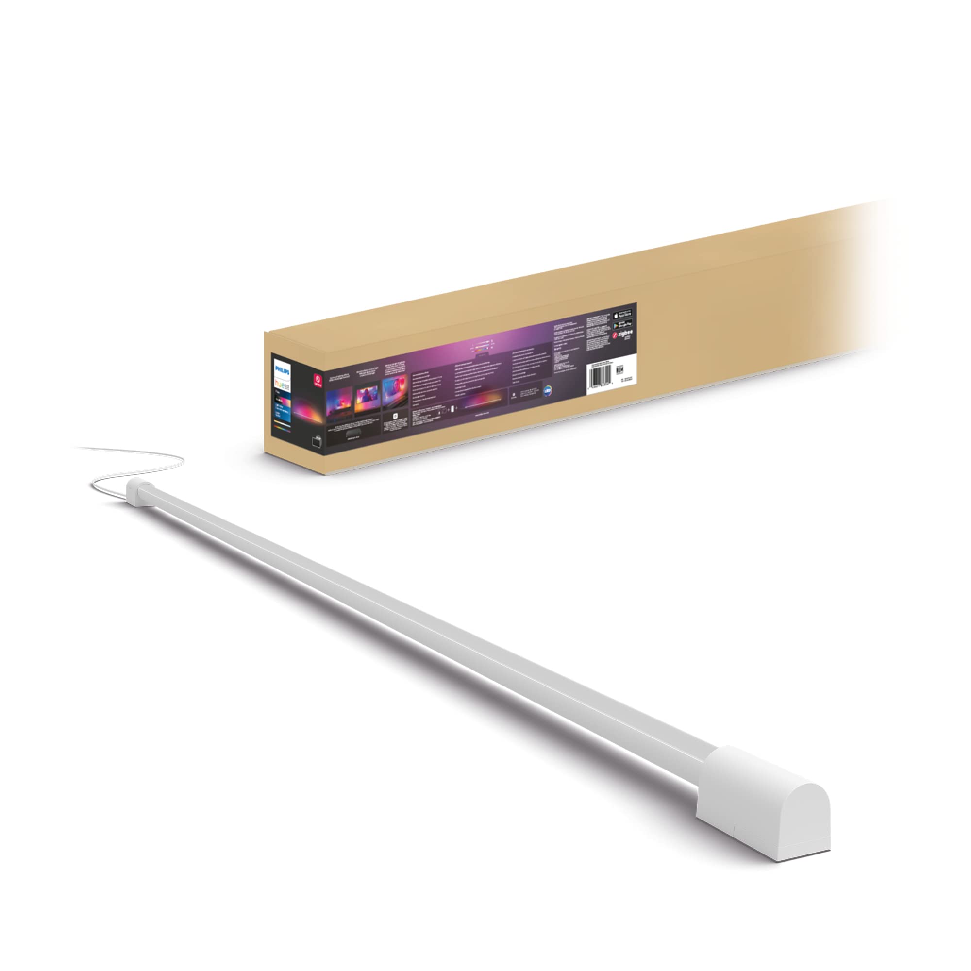 Philips Hue Large Smart Light Tube - White and Color Ambiance LED - Model 582494 - Requires Bridge and Sync Box - Control with App or Voice