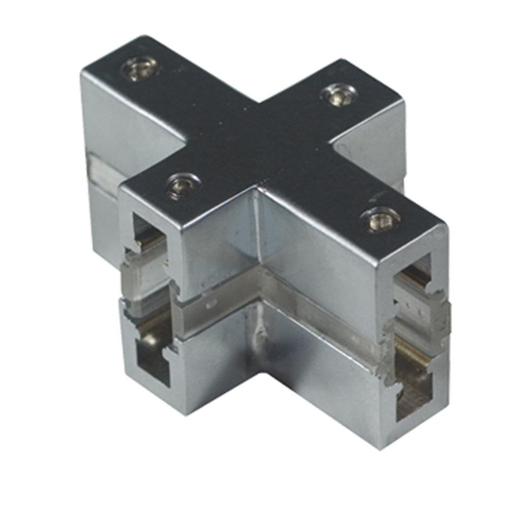 Jesco Lighting MA-X-SN X-Connector, Satin Nickel Finish, Conductive Accessory
