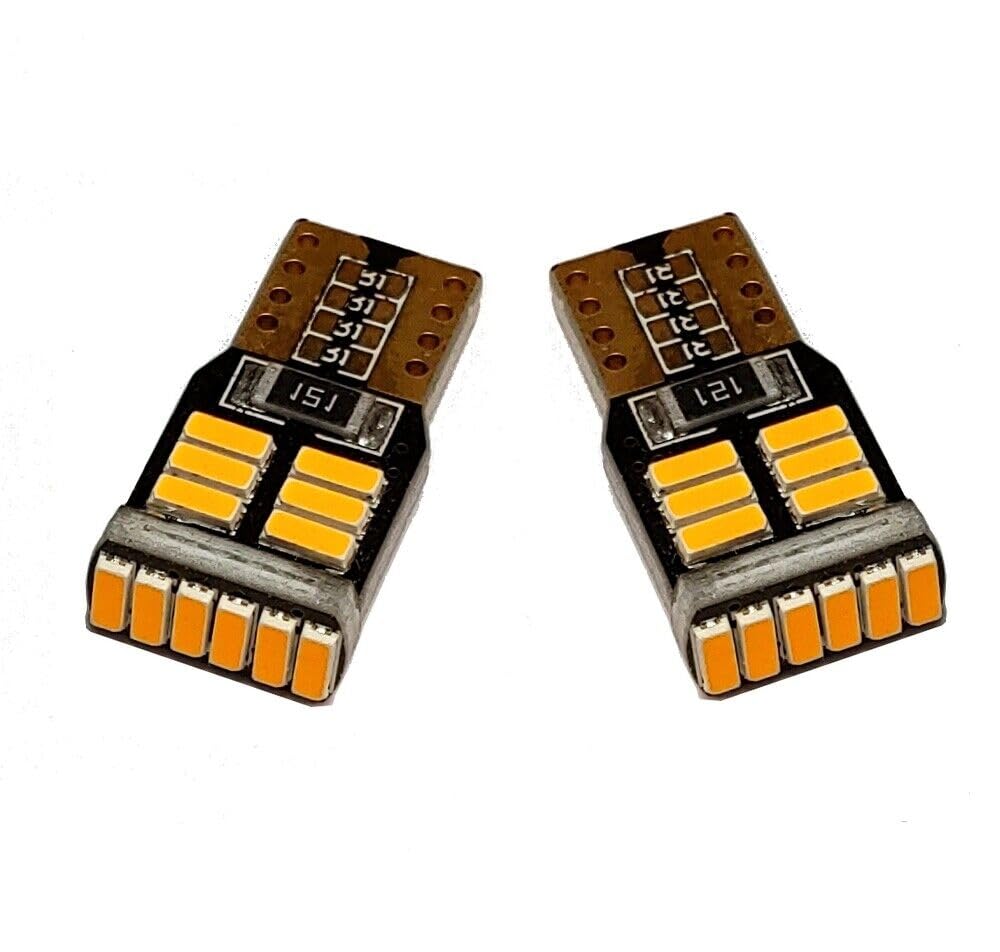 Fyre Flys LED Headlight DRL Strip Bulbs, 3014 Series, Canbus Error Free, Yellow/Amber, Model X7-3014-18-CN-HA, for