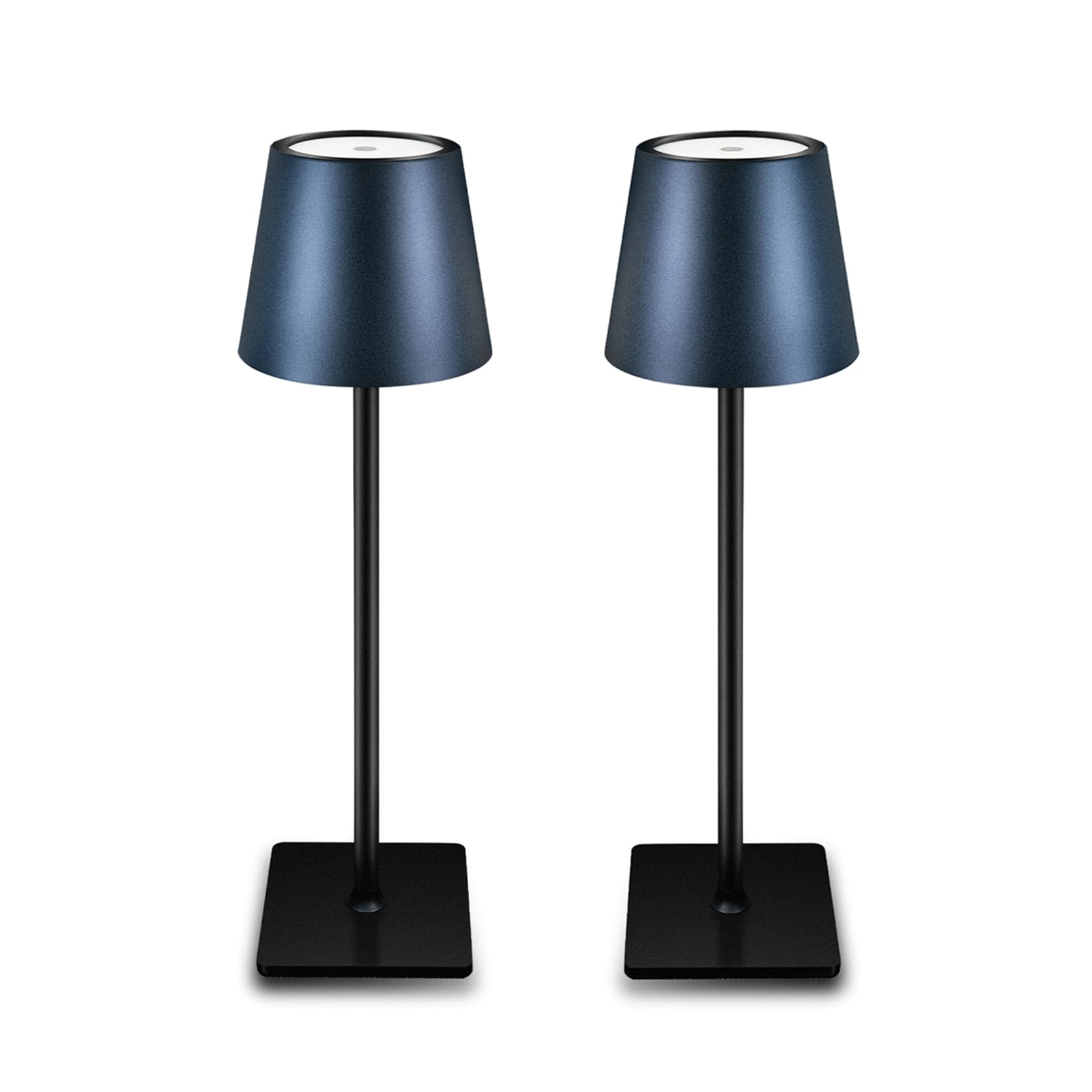 LAYSHINEEN Led Table Lamp, Cordless, 3 Colors Stepless Dimming, 5000mAh Rechargeable, Black-2, Model IA0010
