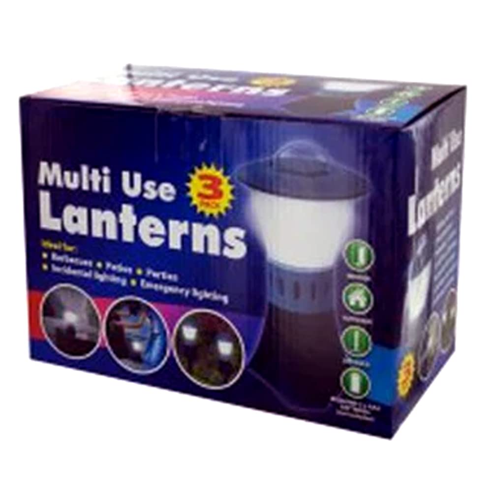 bulk buys LED Touch Lantern Garden Lights, 3-Piece Set, Model OB956, Black and Grey
