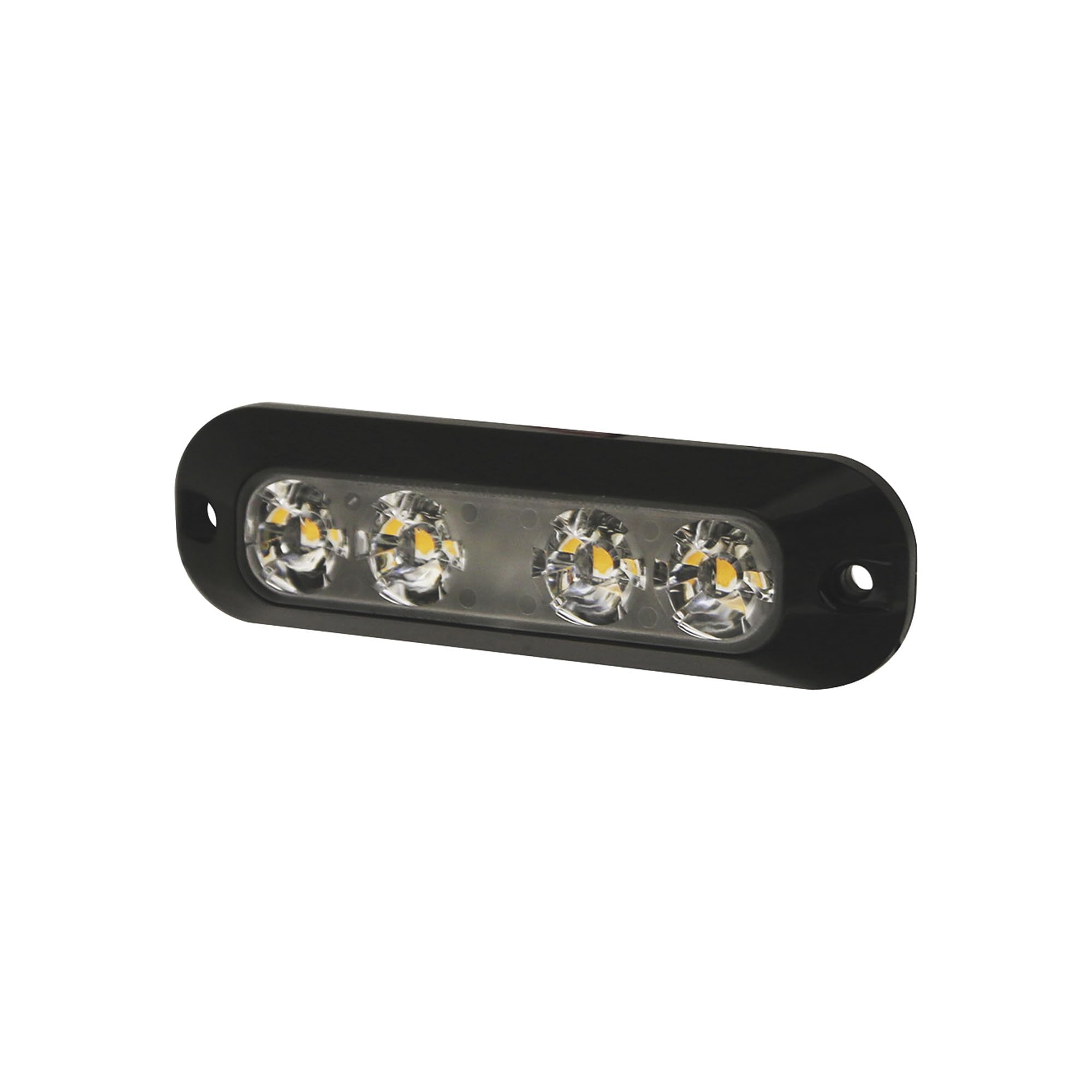 ECCO ED3704AC Warning Light Assembly 4.7 in., 4 Led, Surface Mount, Split Color, Amber/Clear