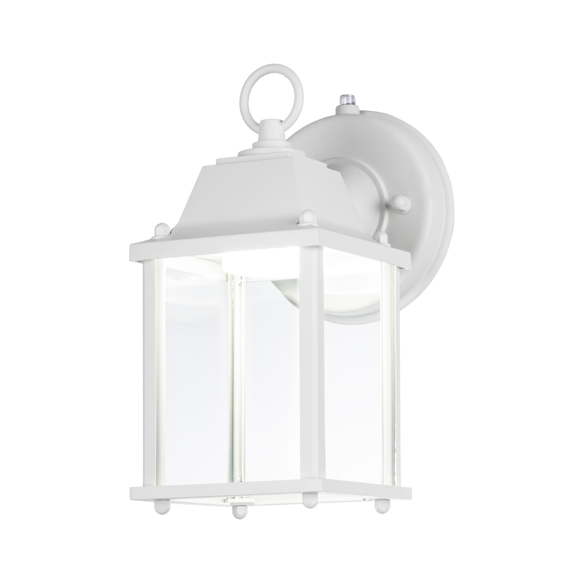 LIT-PaTH Dusk to Dawn Outdoor Wall Lantern, LED Sconce, 3000K White, Aluminum, 9.5W, 800 Lumen, 2-Pack