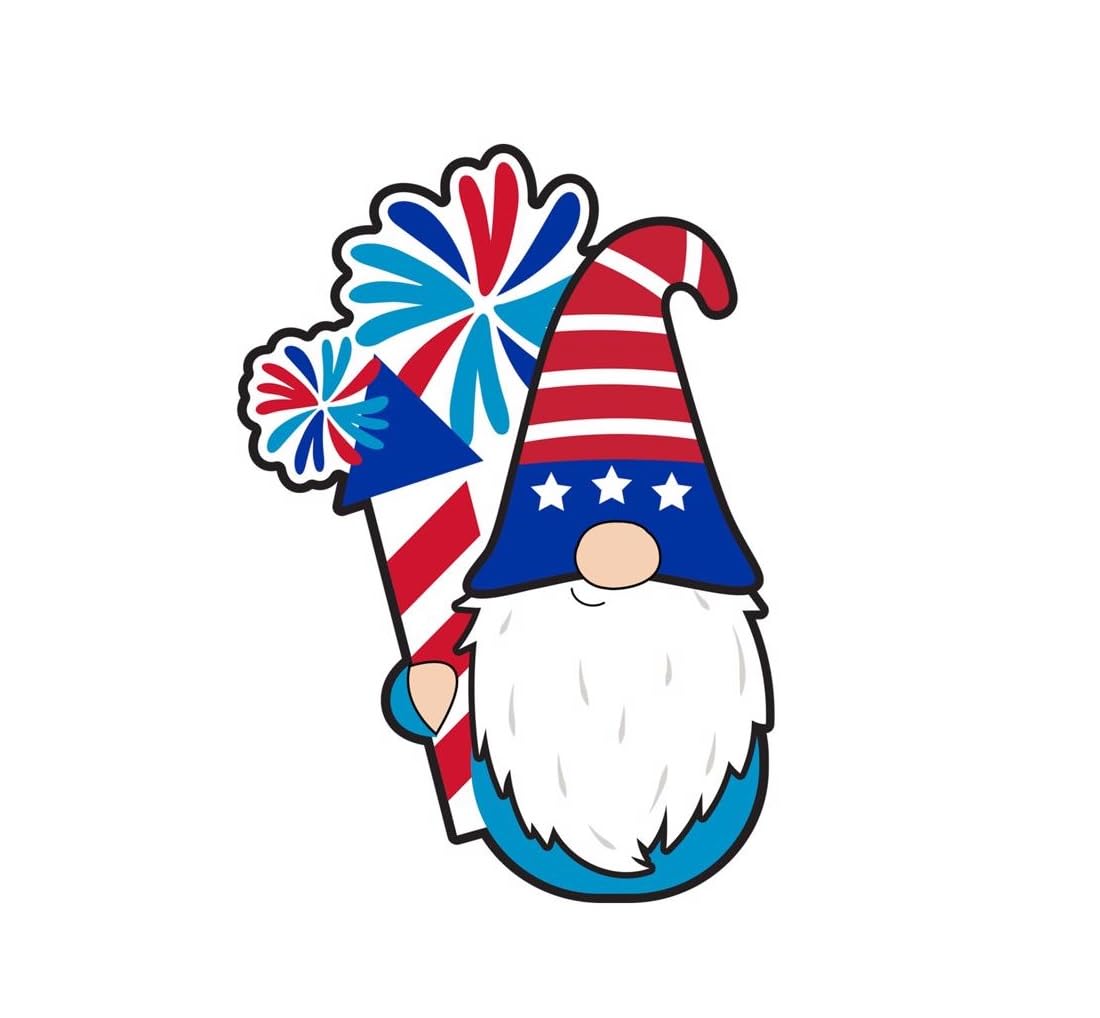 IG DESIGN Patriotic Shimmer Decoration, Plastic, Model IG153883D, 1 pc, No Color