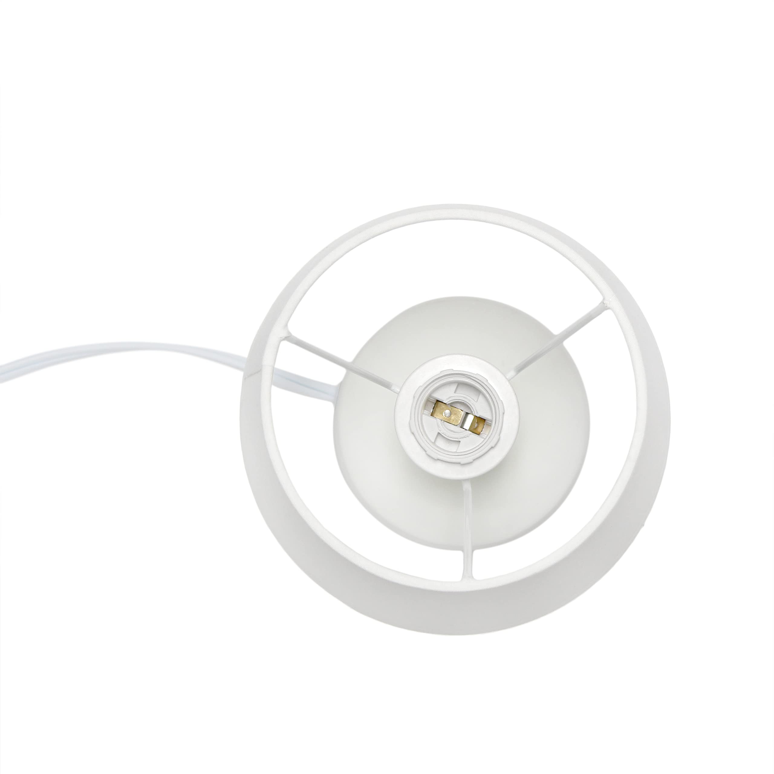 Simple Designs Lt2080-Off Mini Concrete Table Lamp, Off White, 5.91 X 5.91 X 9.4, Ideal For Modern Home Decor