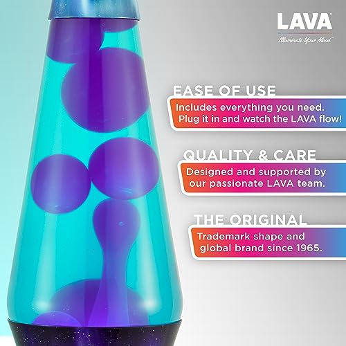 Lava? Lamp - 14.5 Aurora Borealis - The Original Motion Light - Purple Wax And Blue Liquid - Item #2047 (large online retailer unique design)