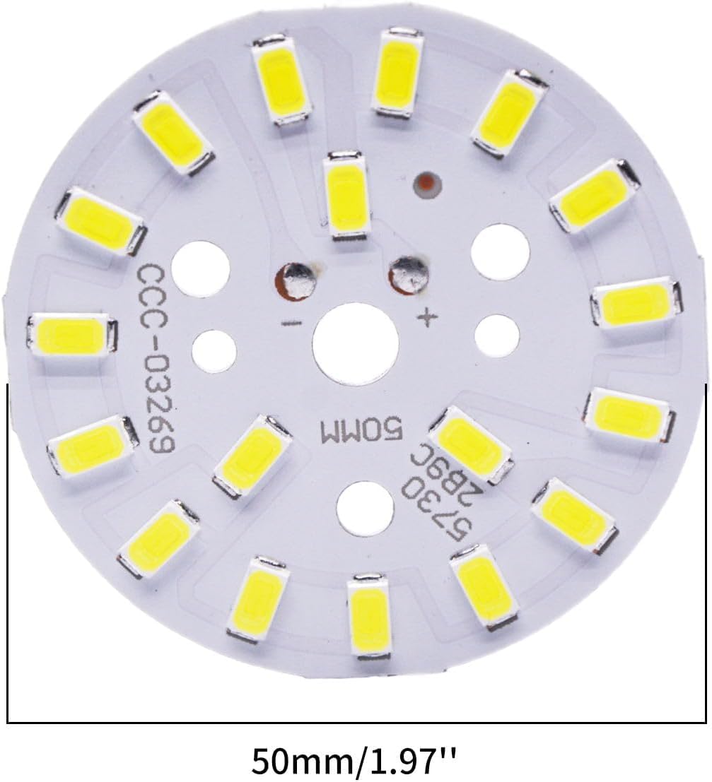 Ruian 5730 Led Chip Bulb Module 300Ma 9W 18 Leds Circular Pure White Super Bright 6000K High Power Aluminium Board For Replacing
