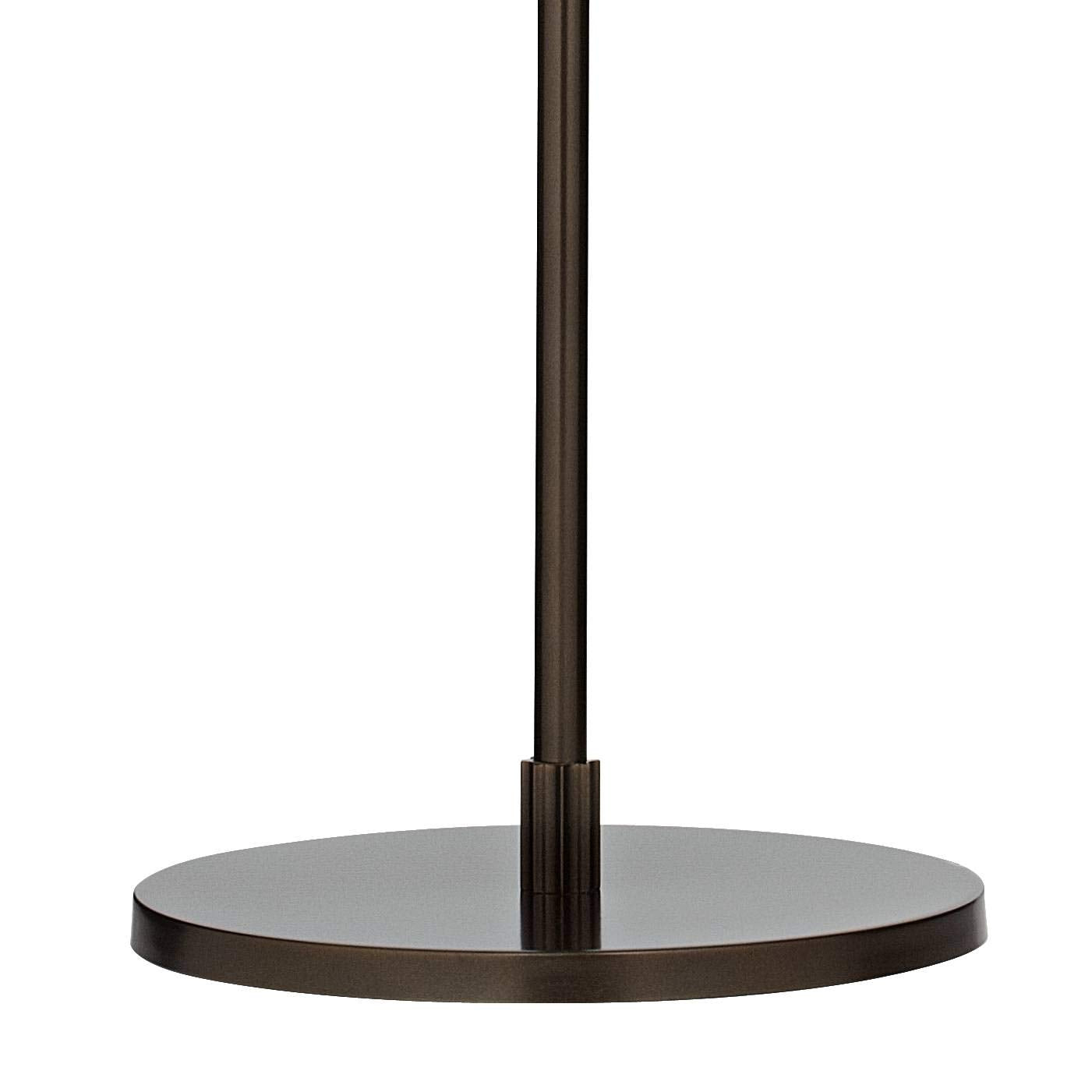 Possini Euro Design Raymond Modern Arched Floor Lamp Standing 69'' Tall Bronze Brown Metal Slim Profile Off-White Linen Drum Sha