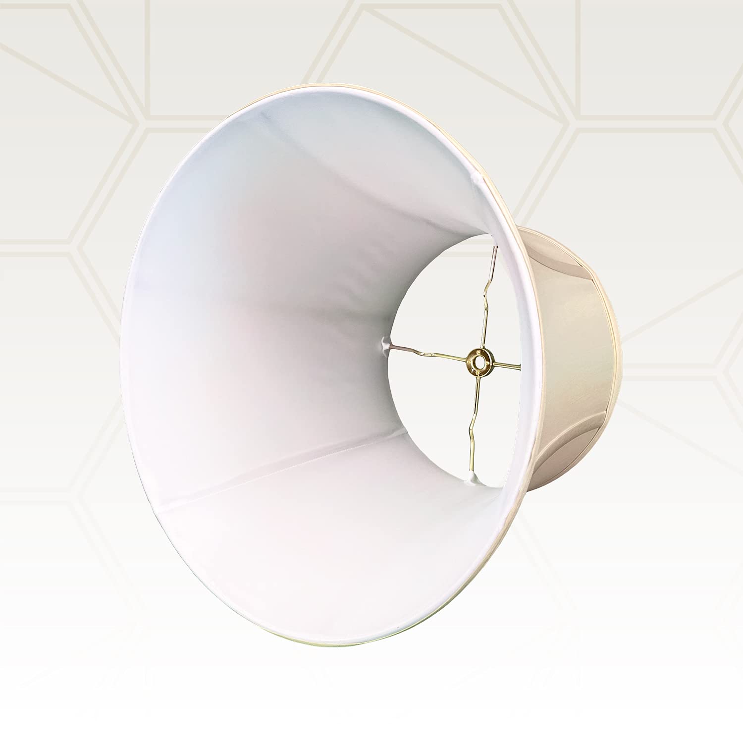 Royal Designs Modified Bell Lamp Shade, Metal, Beige, 11 x 18 x 13.5, Model BS-708-18BG
