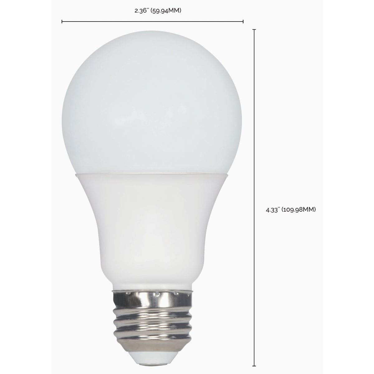 Satco S9596 Glass Light Bulb, 4 Count Pack, 4.18 Color