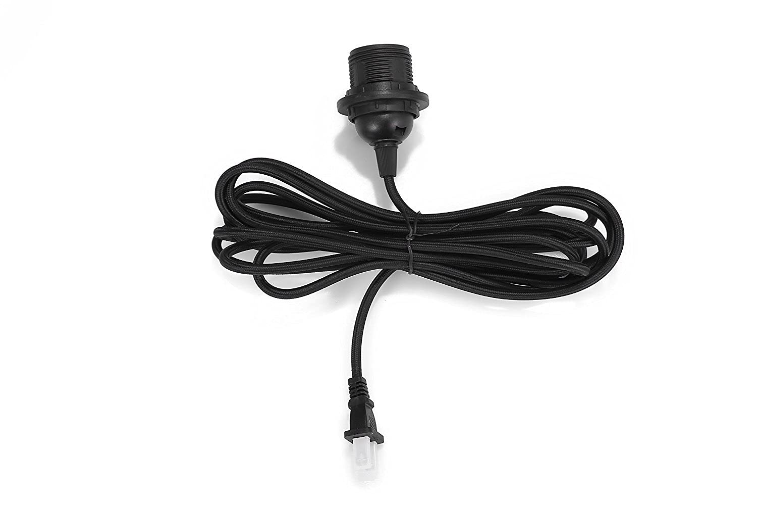 FadimiKoo Pendant Light Kit, 6 Pack, E26/E27, 12ft Vintage Edison Hanging Cord with On/Off Switch, Black, Model 6P-Pendant