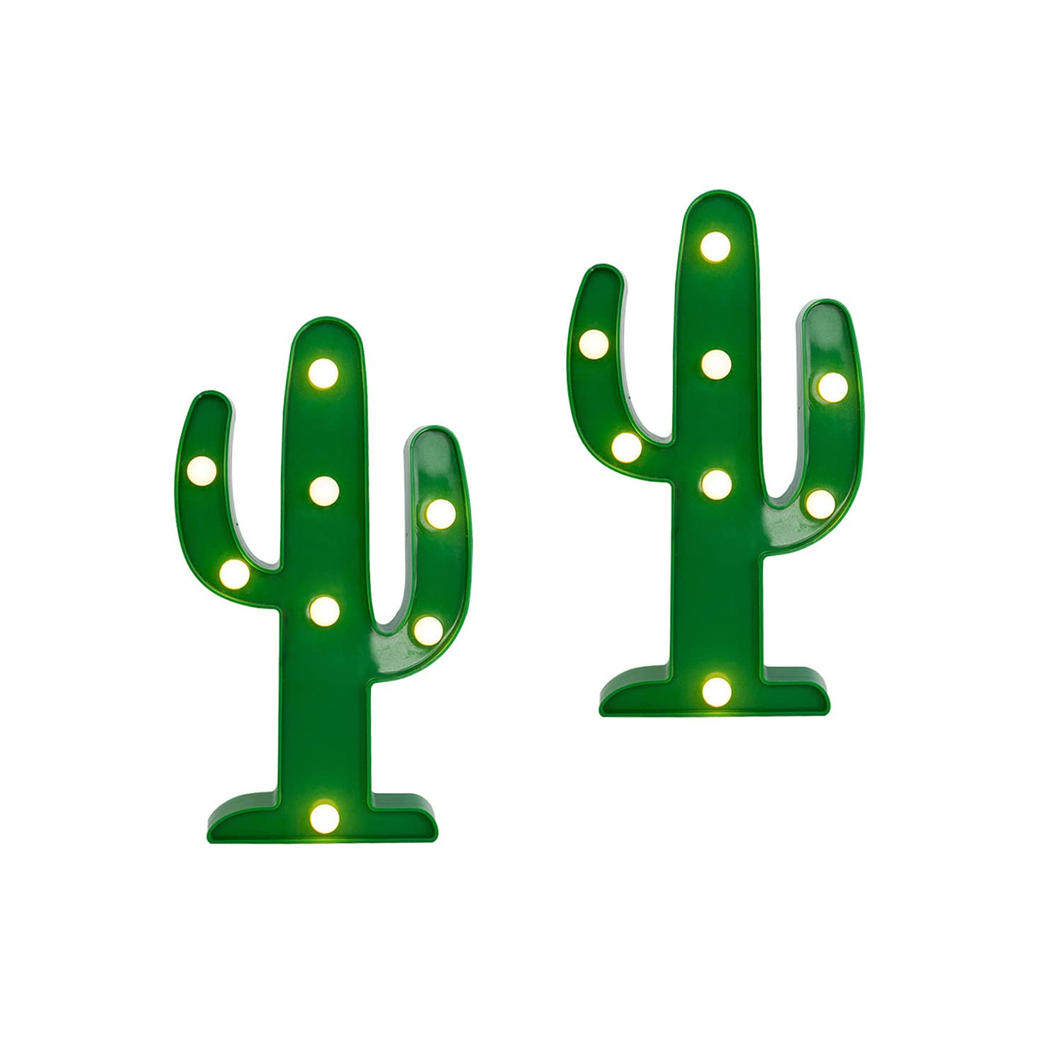 Zuokemy 2 Pieces Large Led Cactus Night Lights, Cactus Party Decorations, Carnival Cute Dining Table Decorations, Children'S Room Desk Lights, Bedroom Living Room Gifts Decorations (Cactus)