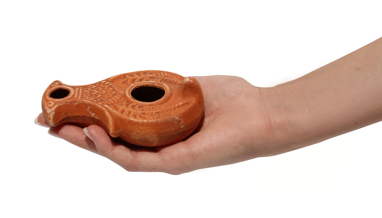 Wise Virgin Herodian Oil Lamp With Widow'S Mite Coin Replica - A Profound Message In Giving From The Heart. Unique Christian Gift Of Faith And Heritage.