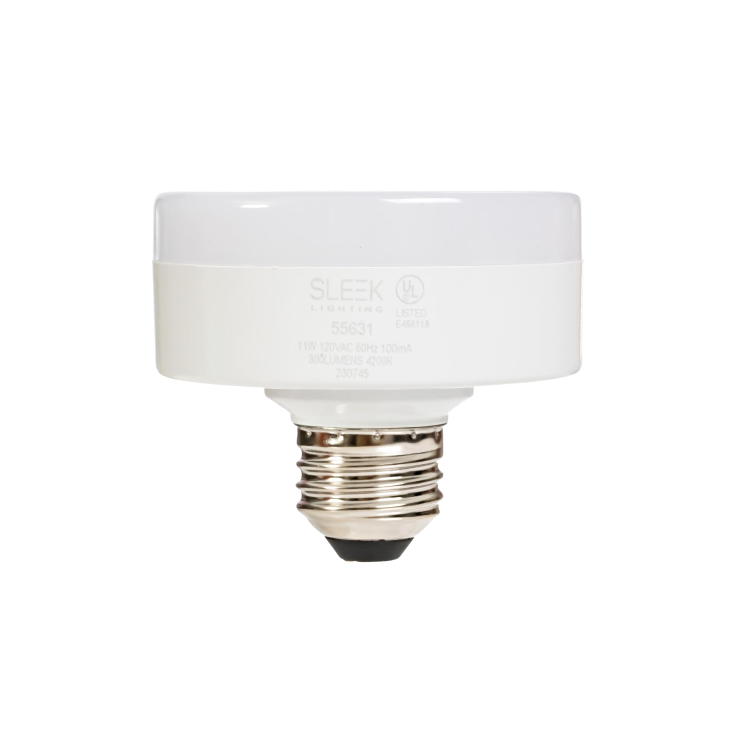 Sleeklighting Led Low Profile Flat Puck Light Bulb, E26, 11W, Dimmable, 2700K Warm White, 800Lm, Ul Listed - (4 Pack)