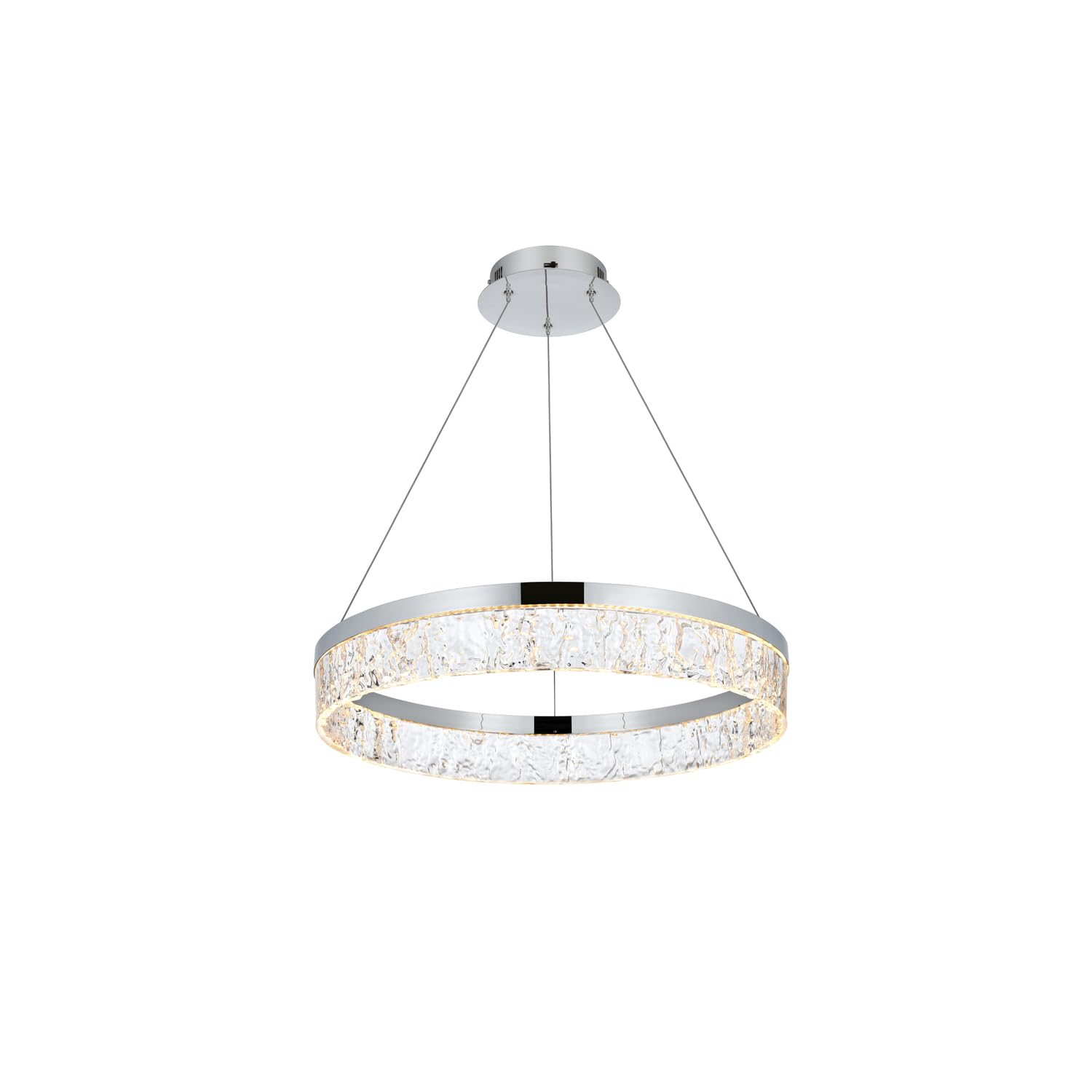Elegant Lighting Linden 22 inch Adjustable LED Chandelier in Chrome