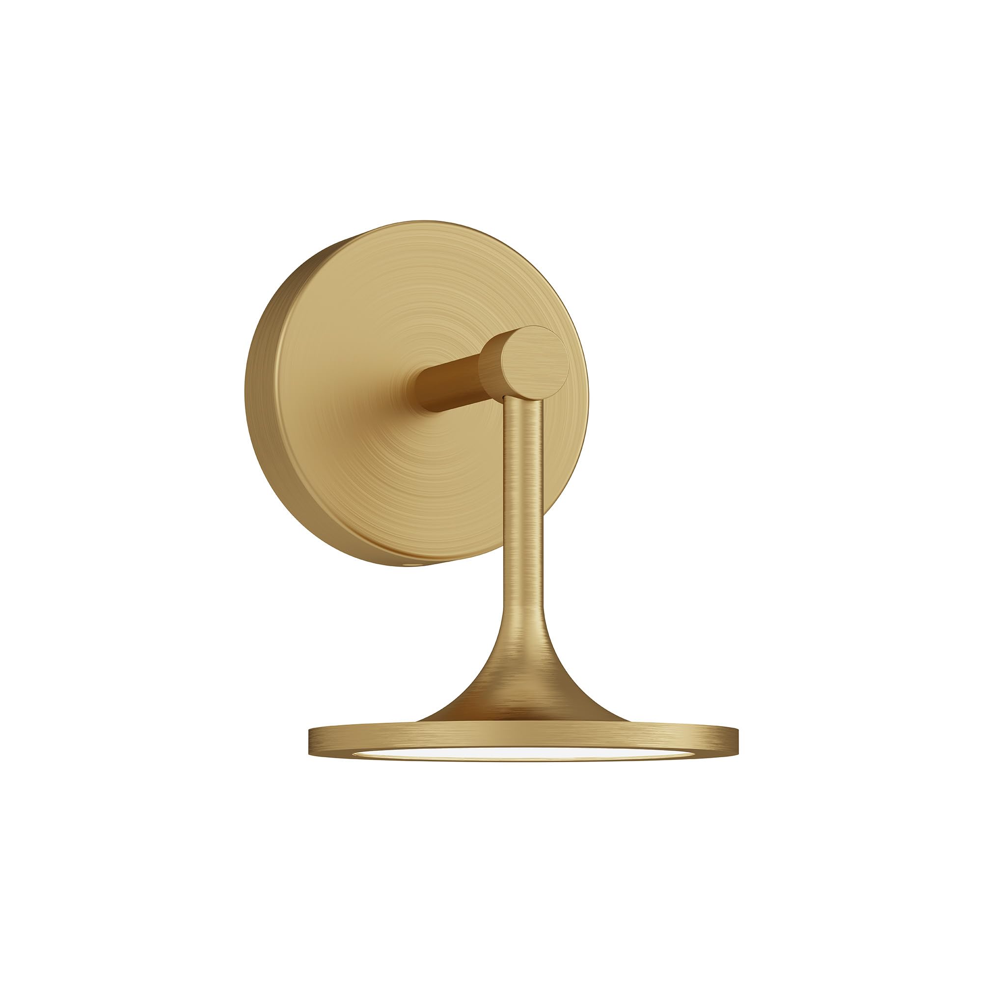 Alora Mood Classic Integrated LED, 3000K Warm White Wall/Vanity Sconce, 6 inch, Brushed Gold, Metal | Ideal for Bathrooms, Entry