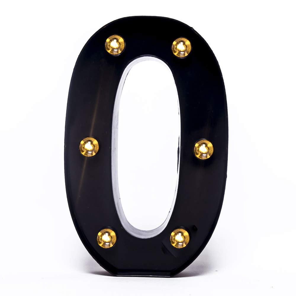 Foaky Led Gold Foaky Black Light Up Numbers,Black and Gold Party Decorations,Marquee ...