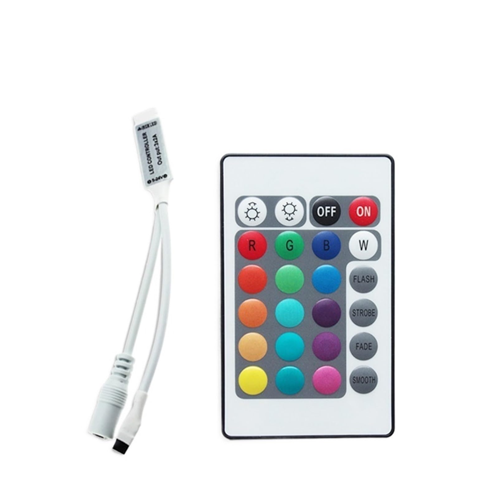 YIOGEQKWG DC12-24V Mini RGB Controller Remote Infrared Wireless Remote Control dimmer Suitable for 5050 3528 2835 3014 LED Light
