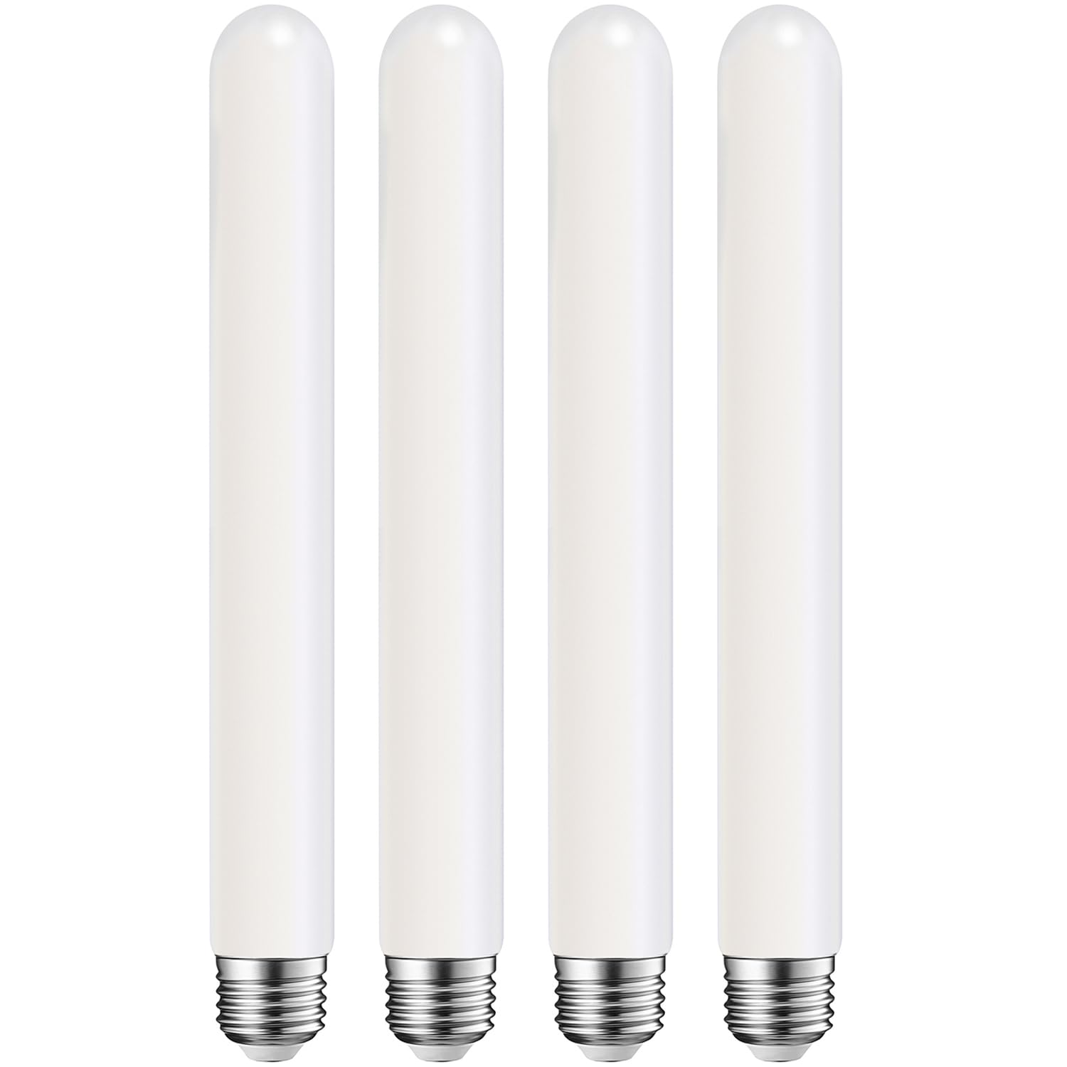 T10 Led Light Bulb 11.8Inch E26 Base Matt Opal Porcelain Warm White 2700K Dimmable Edison 6W Led Tubular Bulb,500Lm,60 Watt Equi