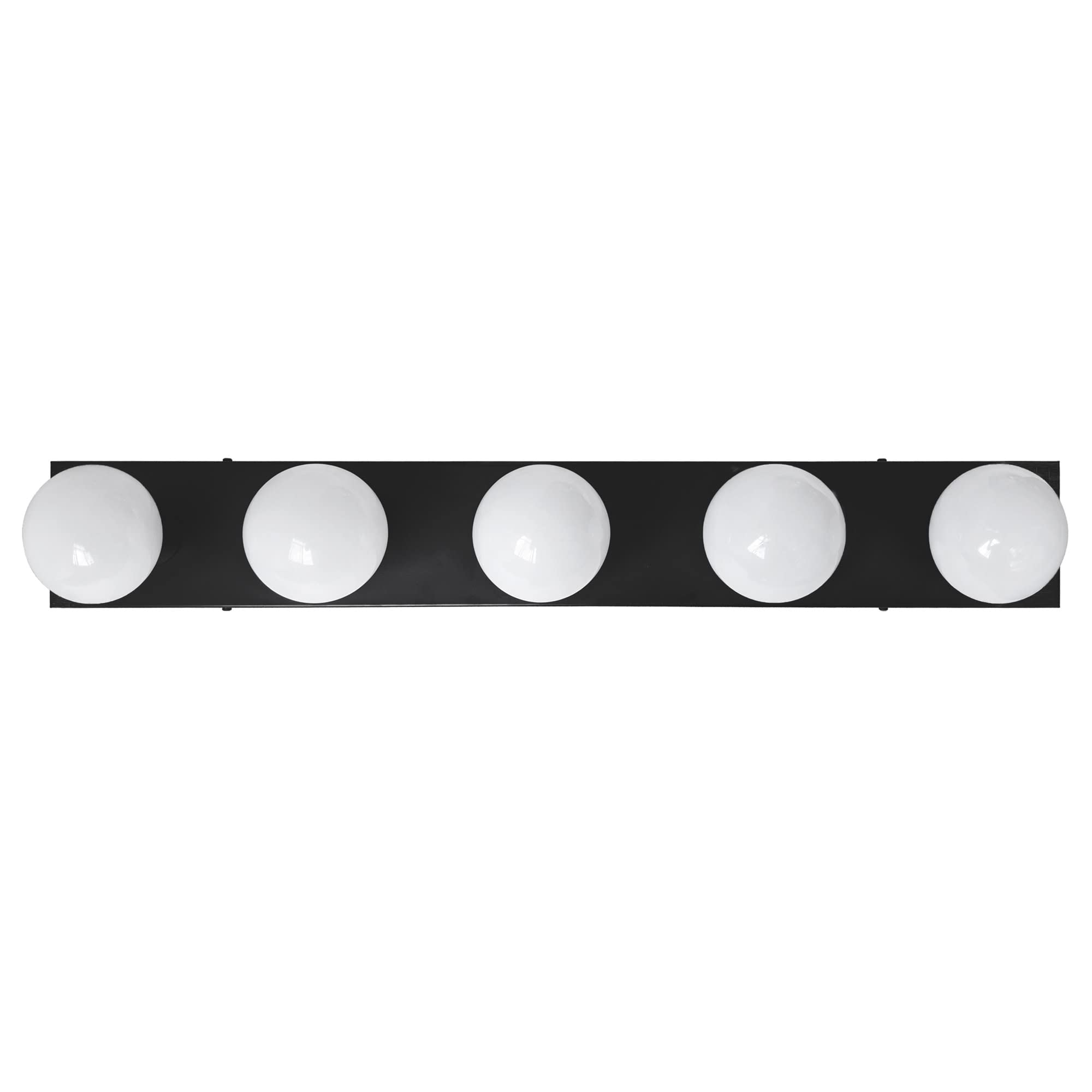 Design House 588582-BLK 5-Light Dimmable Vanity Strip Light, Matte Black, Iron for Bathroom and Bedroom