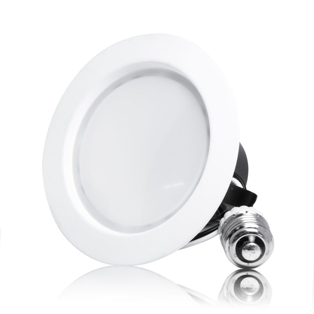 TCP  high-standard 10W Recessed Downlight Retrofit Trim Kit, 4-Inch, Warm White, E26 Base, Model LED10DR430K