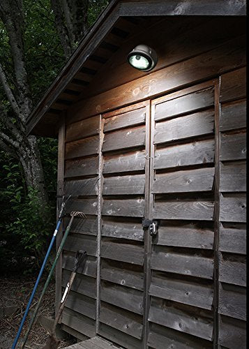 LIGHT IT! by Fulcrum 600L LED Porch Light, Silver, Single Pack, Model 20038-101, Durable Plastic Material
